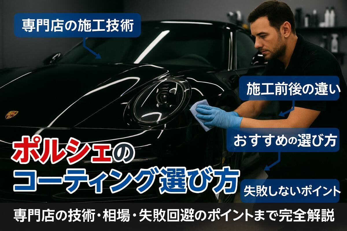 ポルシェのカーコーティングの選び方と施工プロ解説｜専門店の技術比較・料金相場・失敗しないチェックポイント